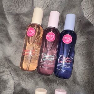 3 EOS Holiday Body Mist Cocoa Cashmere Caramel Peppermint Hydrating Spray U16